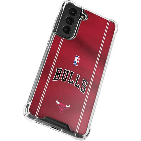 NBA Chicago Bulls Jersey Galaxy S21 FE Clear Case